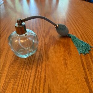 Elegant Glass Perfume Atomizer with Blue Tassel
